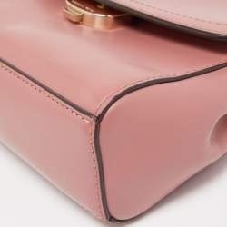 Pre Owned Michael Kors Old Rose Leather Ava Top Handle Bag