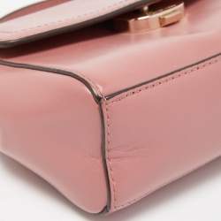 Pre Owned Michael Kors Old Rose Leather Ava Top Handle Bag