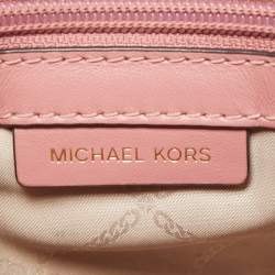 Pre Owned Michael Kors Old Rose Leather Ava Top Handle Bag