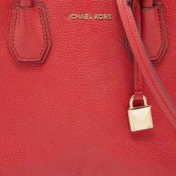 Michael Kors Red Leather Mini Mercer Tote