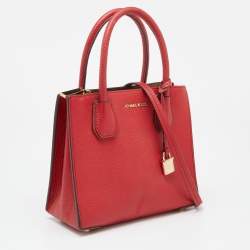 Michael Kors Red Leather Mini Mercer Tote