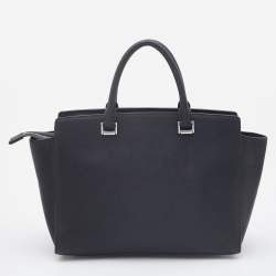 مملوكة مسبقًا حقيبة ساتشل مايكل كورس سيلما جلد بني كبيرة