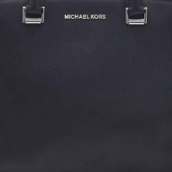 مملوكة مسبقًا حقيبة ساتشل مايكل كورس سيلما جلد بني كبيرة