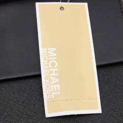 Pre Owned Michael Kors Black Leather Medium Greenwich Shoulder Bag