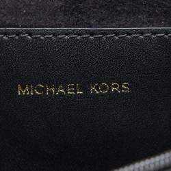 Pre Owned Michael Kors Black Leather Medium Greenwich Shoulder Bag