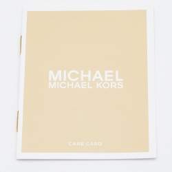 مملوكة مسبقًا Michael Kors White/Tan Signature Coated Canvas and Leather Carmen Satchel