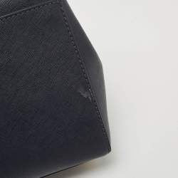 Pre Owned Michael Kors Navy Blue Saffiano Leather Small Ava Top Handle Bag