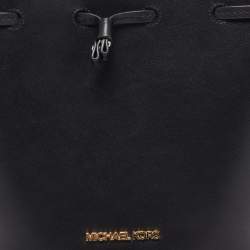 Pre Owned Michael Kors Black Leather Eden Bucket Bag 