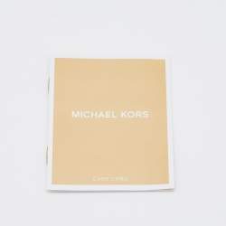 Pre Owned Michael Kors Brown Croc Embossed Leather Medium Ginny Crossbody Bag