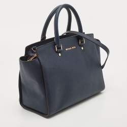 مملوكة مسبقًا حقيبة ساتشل مايكل كورس سيلما جلد بني كبيرة