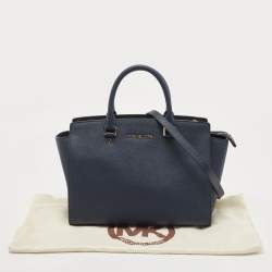 مملوكة مسبقًا حقيبة سات�شل مايكل كورس سيلما جلد بني كبيرة