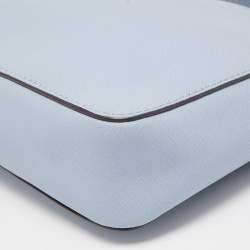 مملوكة مسبقًا Michael Kors Light Blue Saffiano Leather Jet Set Camera Crossbody Bag 