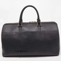 Pre Owned Michael Kors Black Saffiano Leather Large Weekender Bag