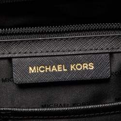 Pre Owned Michael Kors Black Saffiano Leather Large Weekender Bag
