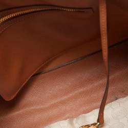 Pre Owned Michael Kors Brown Leather Small Jet Set Travel Tote