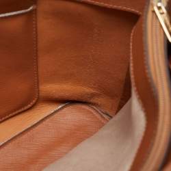 Pre Owned Michael Kors Brown Leather Small Jet Set Travel Tote