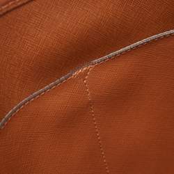 Pre Owned Michael Kors Brown Leather Small Jet Set Travel Tote