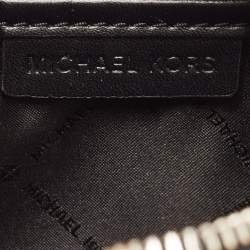 Pre Owned Michael Kors Brown Signature Coated Canvas Varsity Camera Crossbody Bag