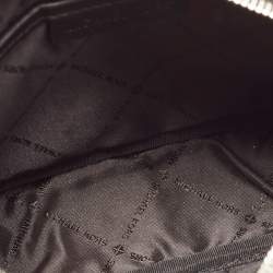 Pre Owned Michael Kors Brown Signature Coated Canvas Varsity Camera Crossbody Bag