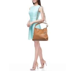 Pre Owned Michael Kors Brown Leather Sienna Shoulder Bag