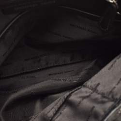 Pre Owned Michael Kors Black Signature Coated Canvas and Leather Jet Set Messenger Bag