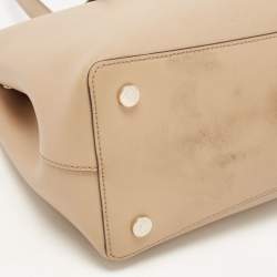 Pre Owned Michael Kors Beige Saffiano Leather Medium Mel Tote