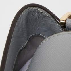 Pre Owned Michael Kors Light Blue Saffiano Leather Portia Satchel 