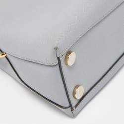 Pre Owned Michael Kors Light Blue Saffiano Leather Portia Satchel 