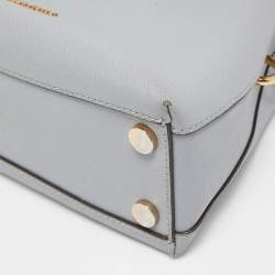 Pre Owned Michael Kors Light Blue Saffiano Leather Portia Satchel 