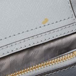 Pre Owned Michael Kors Light Blue Saffiano Leather Portia Satchel 