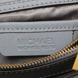 Pre Owned Michael Kors Light Blue Saffiano Leather Portia Satchel 
