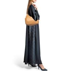 Michael Kors Brown Leather Braided Handle Hobo