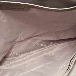 Pre Owned Michael Kors Grey Quilted Leather Extra Large Jet Set Pouch