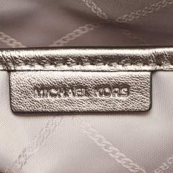 Pre Owned Michael Kors Grey Quilted Leather Extra Large Jet Set Pouch