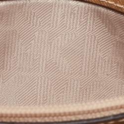 Pre Owned Michael Kors Gold Saffinao Leather Flap Crossbody Bag