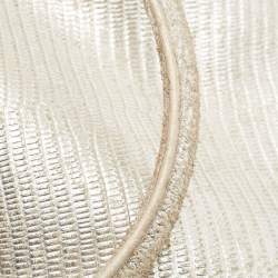 Pre Owned Michael Kors Silver Lizard Embossed Leather East West Hamilton Tote