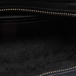 Michael Kors Black/Pink Saffiano Leather Mini Selma Crossbody Bag