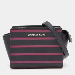 Michael Kors Purple Leather Mini Selma Crossbody Bag Michael Kors