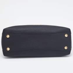 Pre Owned Michael Kors Black Saffiano Leather Portia Top Handle Bag