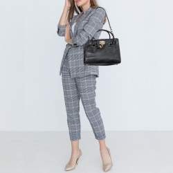 مملوكة مسبقًا MICHAEL Michael Kors Black Saffiano Leather Hamilton East West Tote