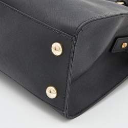 مملوكة مسبقًا MICHAEL Michael Kors Black Saffiano Leather Hamilton East West Tote