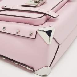 Pre Owned Michael Kors Lilac Leather Medium Manhattan Top Handle Bag