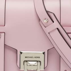 Pre Owned Michael Kors Lilac Leather Medium Manhattan Top Handle Bag