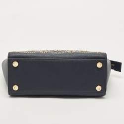 مملوكة مسبقًا Michael Kors Navy Blue Saffiano Leather Medium Selma Tote