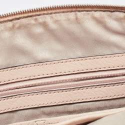 Pre Owned حقيبة مايكل كورس ريلي جلد أزرق فاتح كبيرة