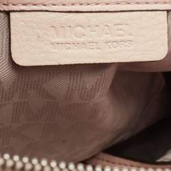 Pre Owned حقيبة مايكل كورس ريلي جلد أزرق فاتح كبيرة