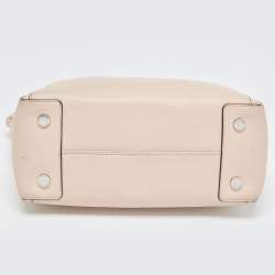 Pre Owned حقيبة مايكل كورس ريلي جلد أزرق فاتح كبيرة