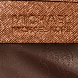 Pre Owned Michael Kors Brown Saffiano Leather Large Selma Satchel