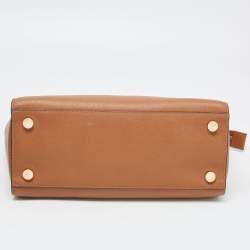 Pre Owned Michael Kors Brown Saffiano Leather Large Selma Satchel