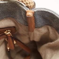 Pre Owned Michael Kors Blue Canvas Isla Tote